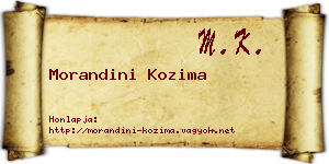 Morandini Kozima névjegykártya